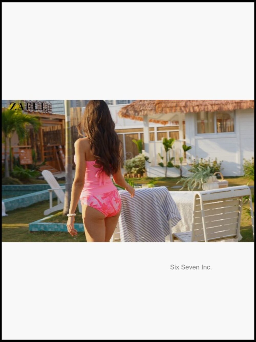 Tankini Swimsuits Smocked 2 Piece Bathing Suits Tie Back Swimwear - Picture 7 of 7